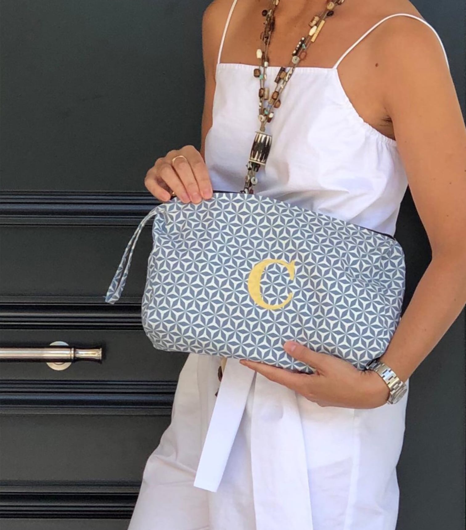 Neceser Geométrico Azul