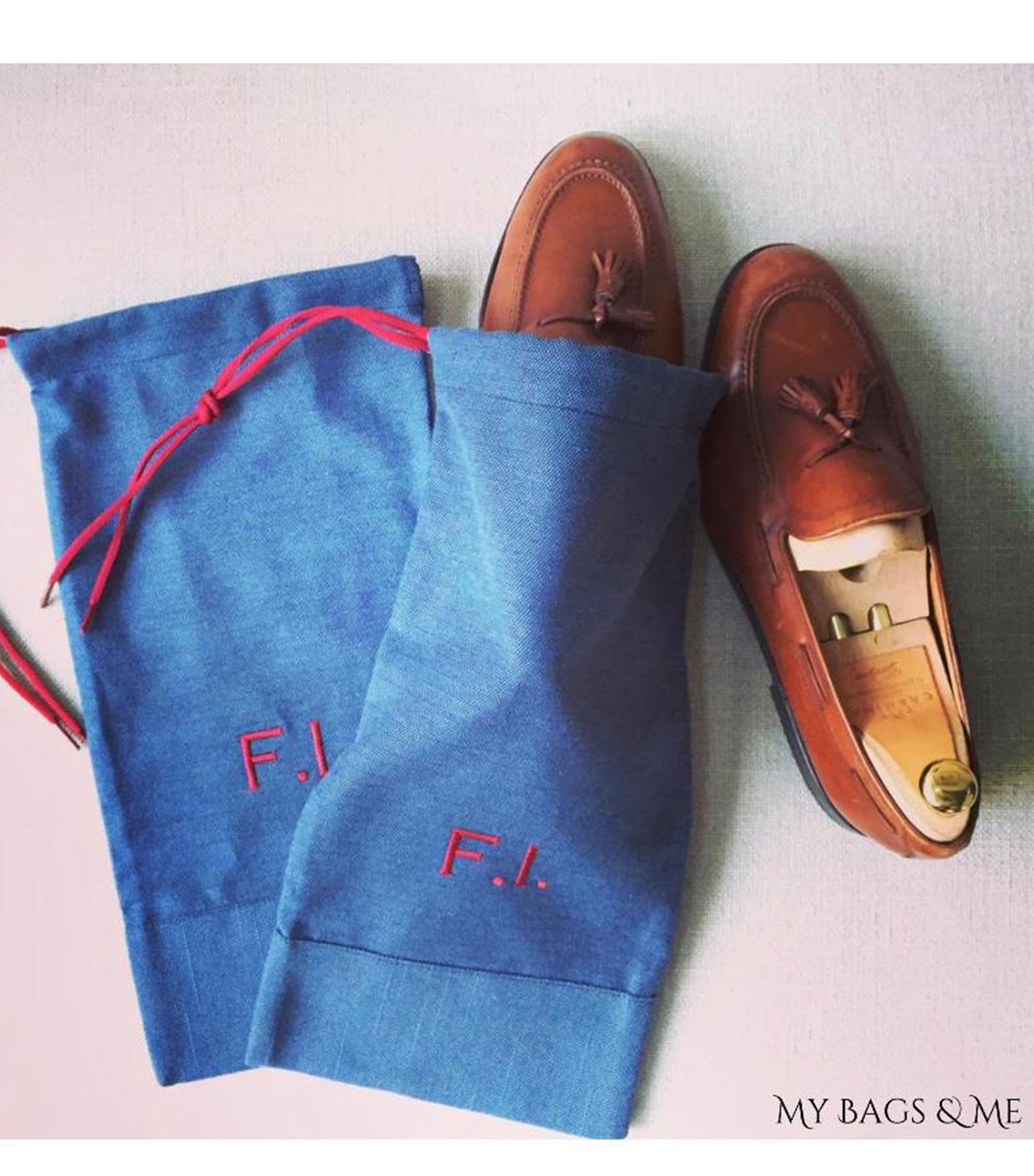 Funda de zapatos Loneta Azul