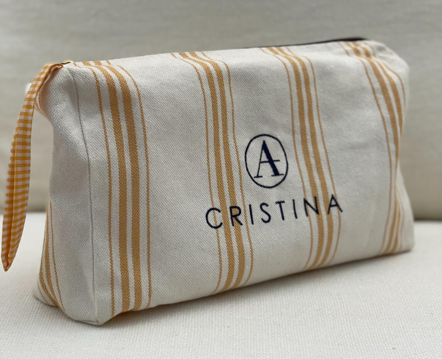 Neceser Rayas Amarillo