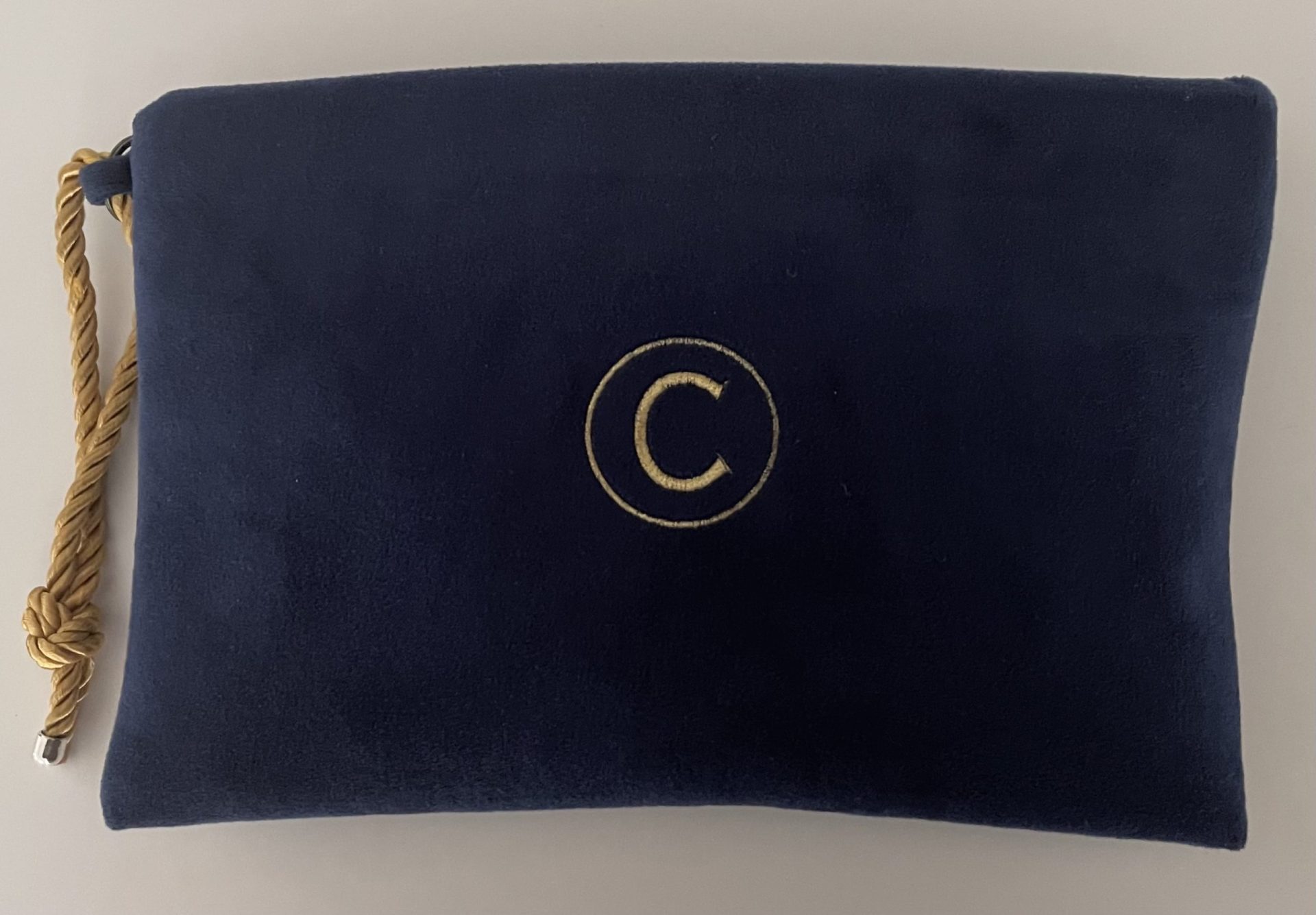 Clutch Terciopelo Azul Marino