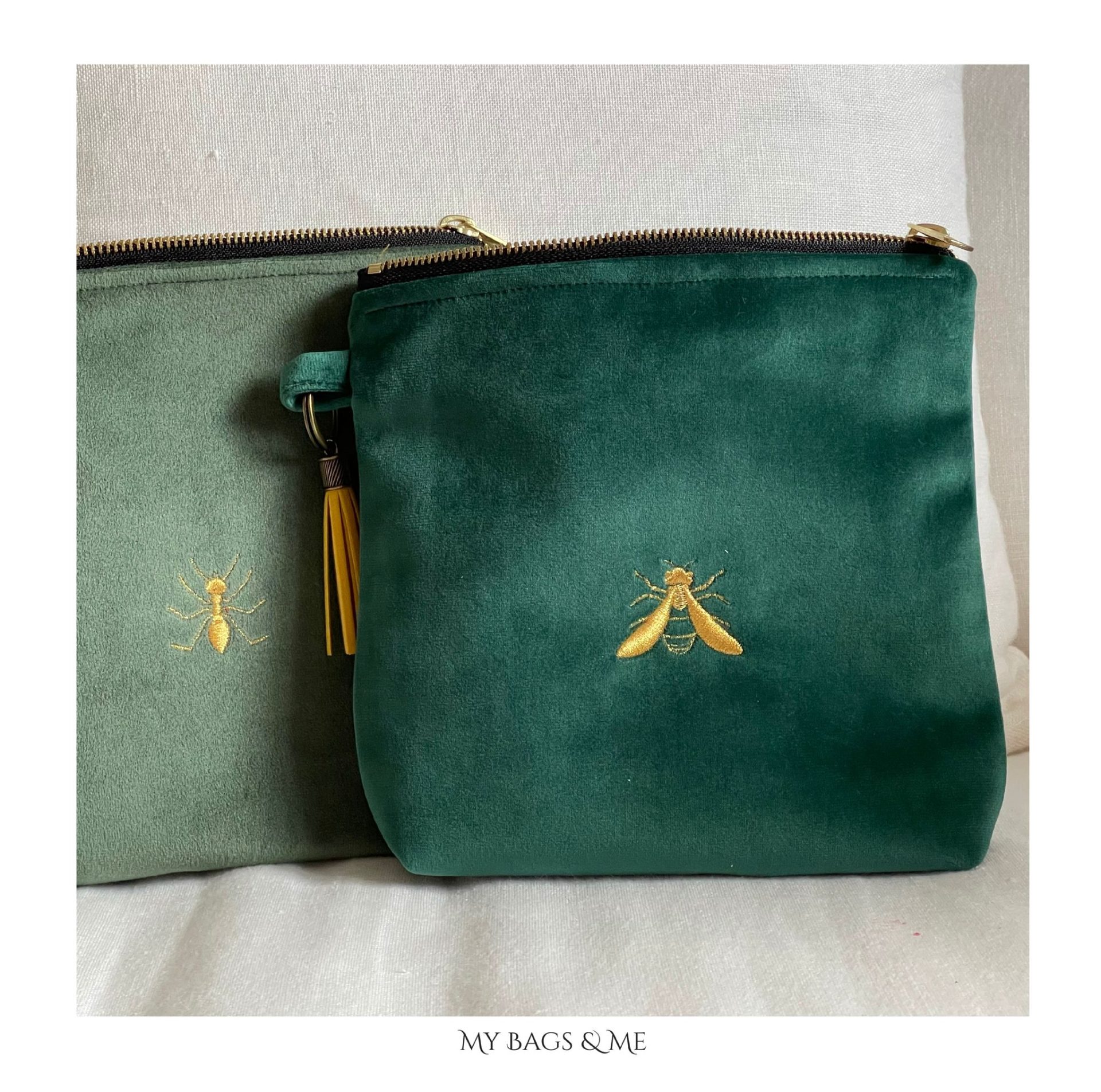 Minibag Terciopelo Verde Agua - Imagen 3