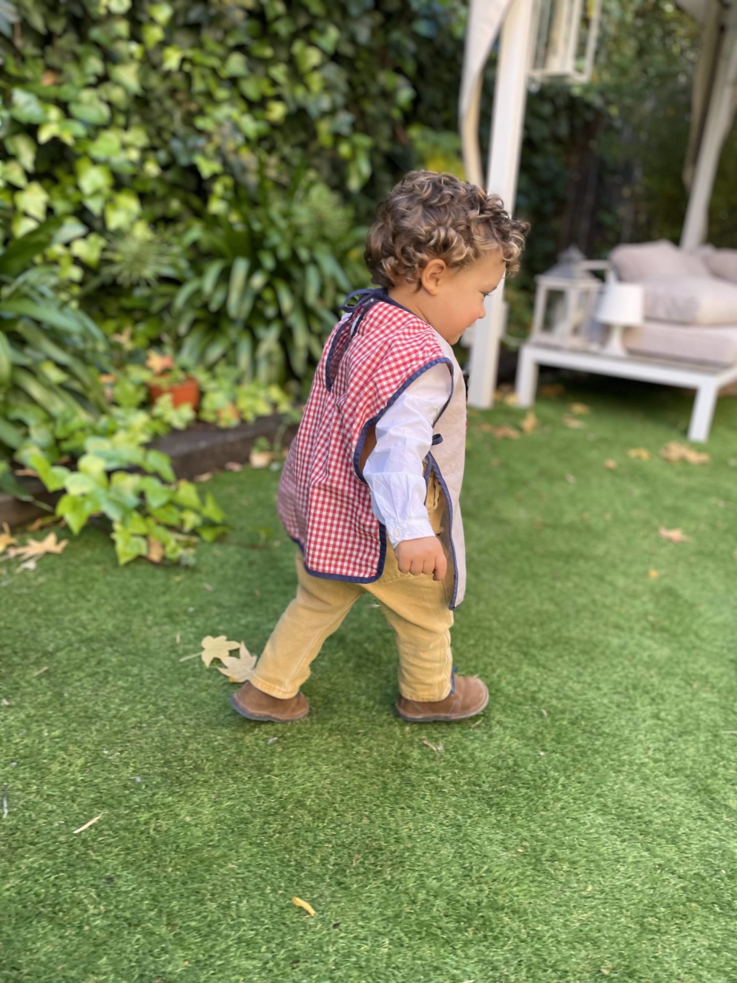 Delantal Babero Vichy Rojo - Imagen 5