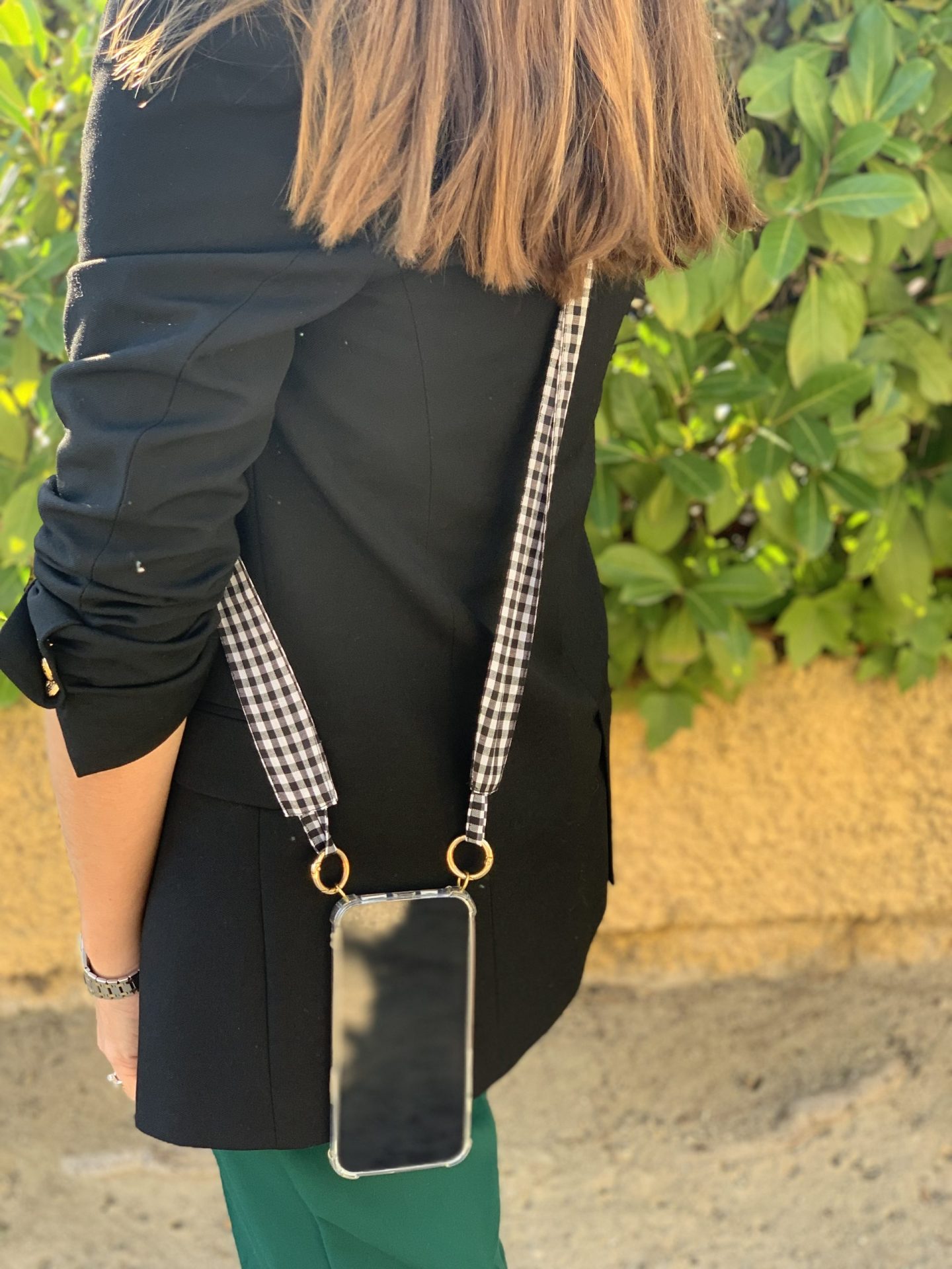 Phone Strap Vichy Negro - Imagen 2