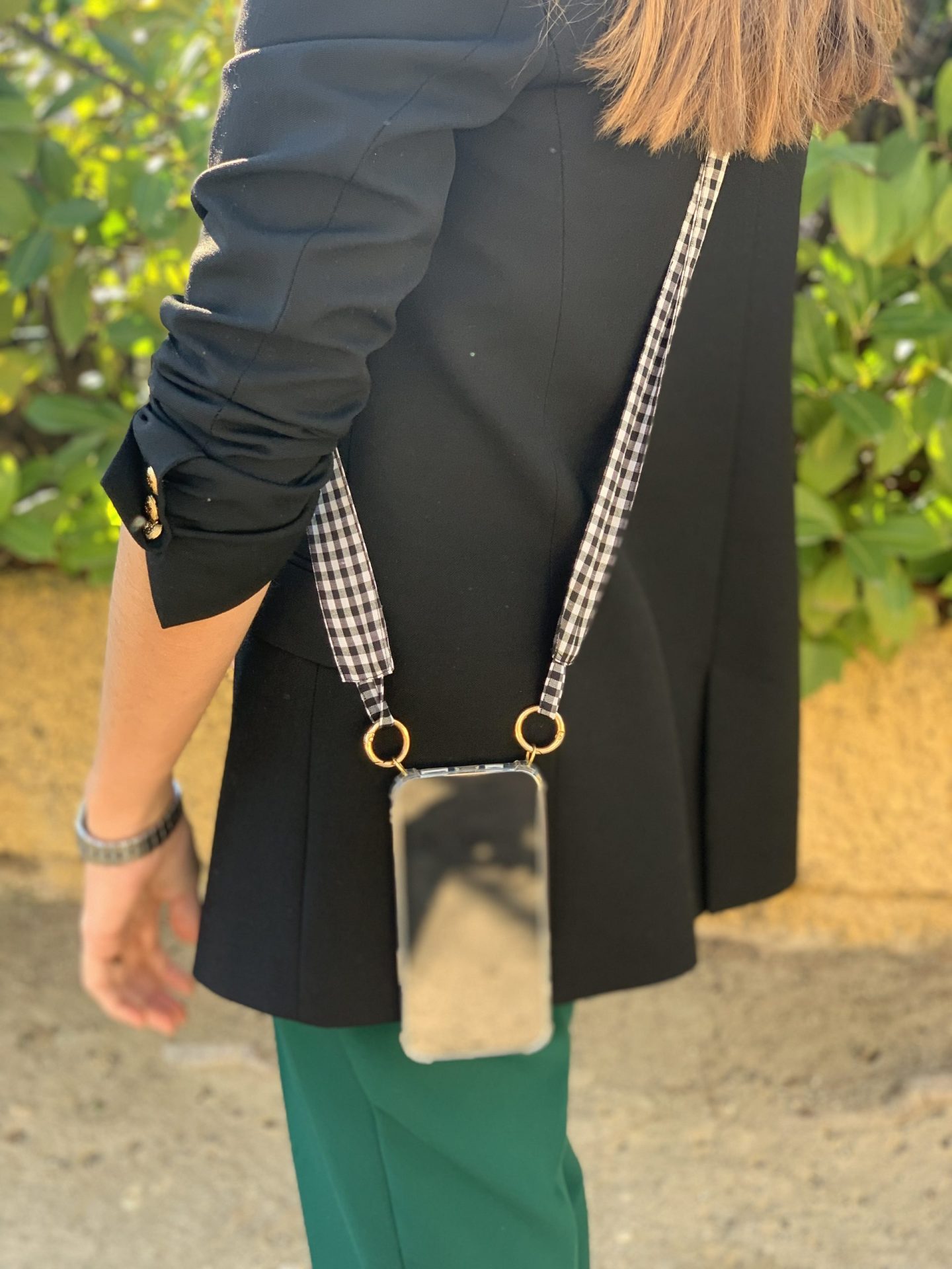 Phone Strap Vichy Negro - Imagen 3