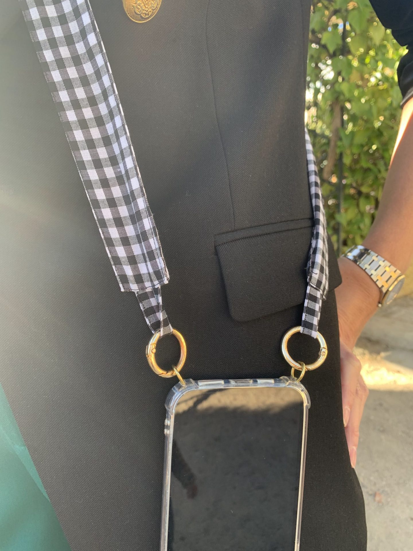 Phone Strap Vichy Negro - Imagen 5