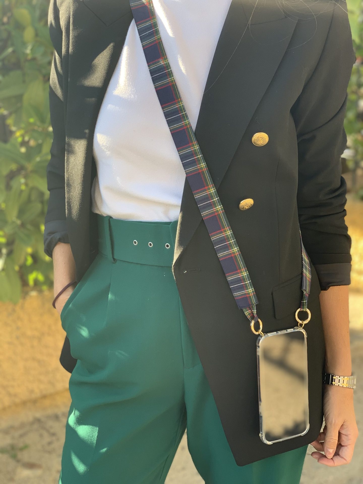 Phone Strap Tartan Azul - Imagen 2