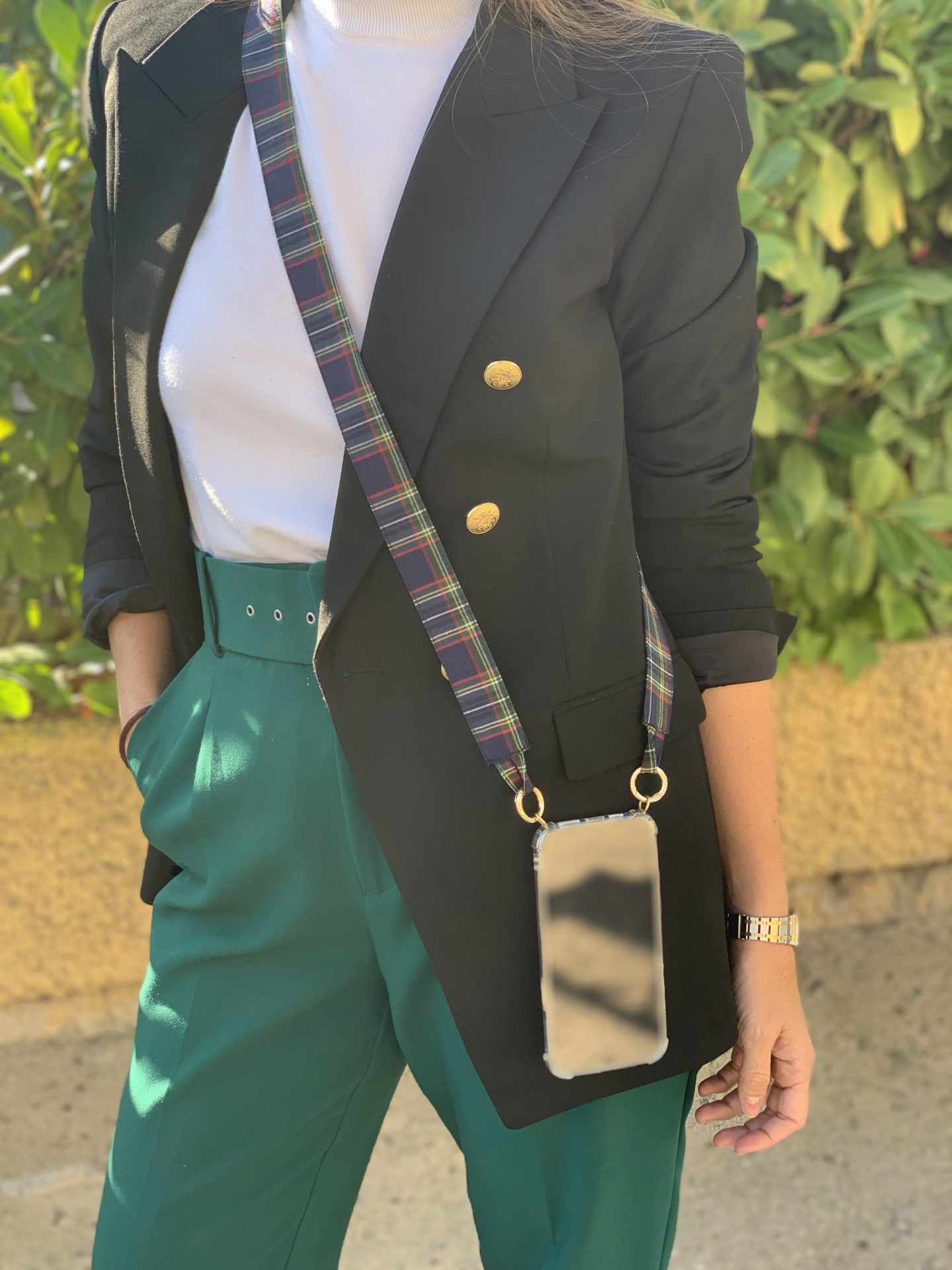 Phone Strap Tartan Azul - Imagen 3