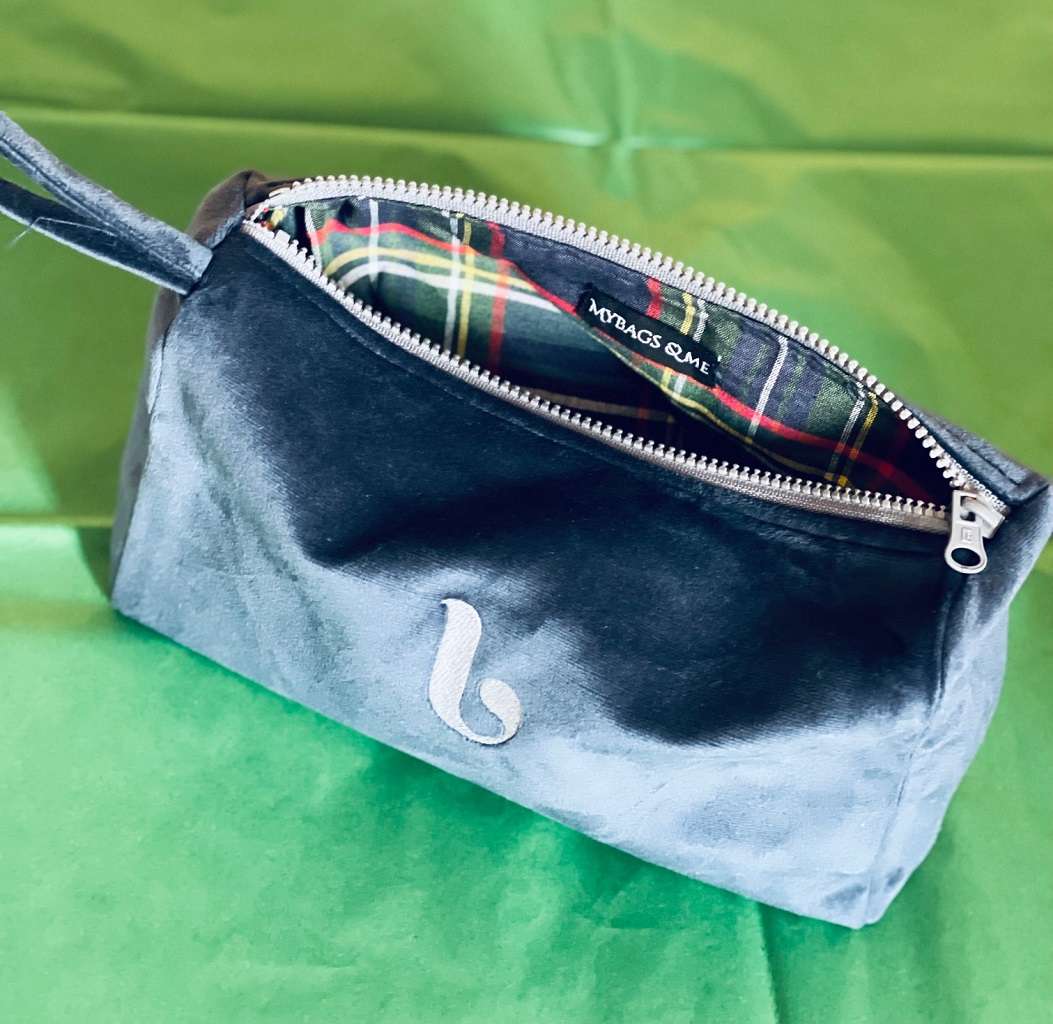 Neceser Terciopelo Azul Marino