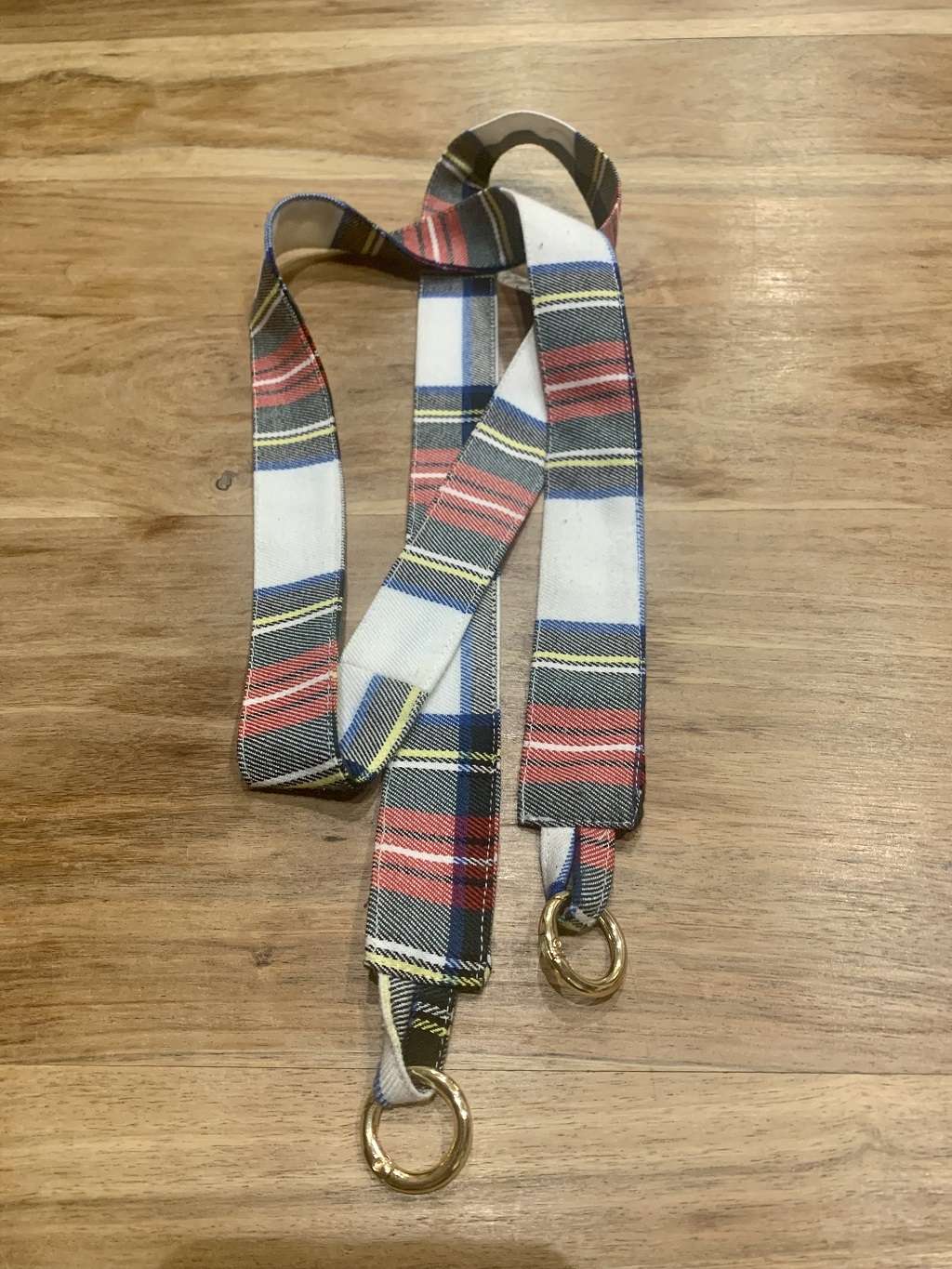 Phone Strap Tartan Rojo Blanco