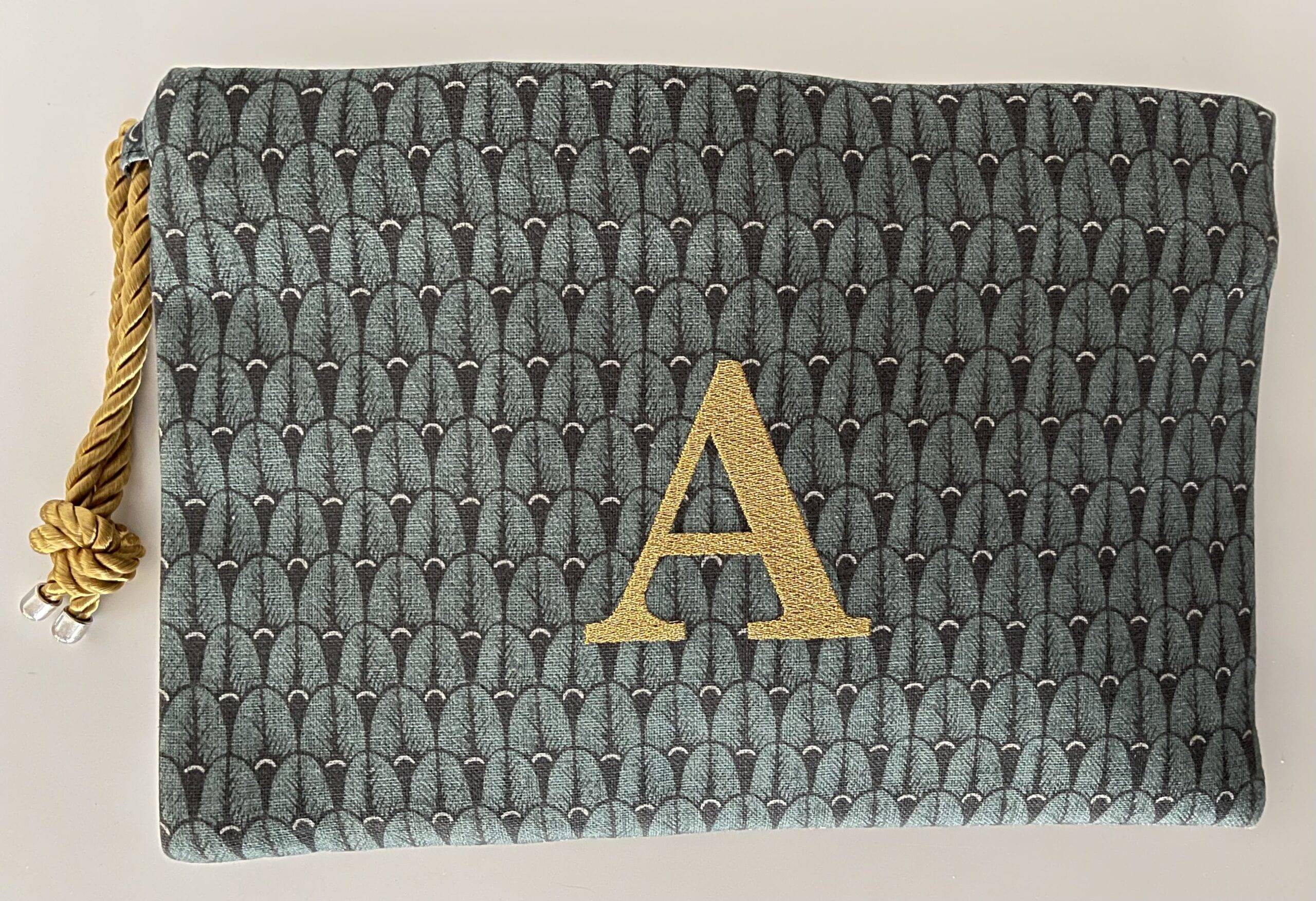 Clutch Estampado Hojas Verdes - Imagen 3